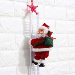 Electric Christmas Santa Claus Climbing Ladder For Child (no Battery)