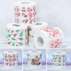 Christmas Toilet Roll Paper Home Santa Claus Bath Toilet Roll Paper Christmas Supplies Xmas Decor Tissue Roll 10*10cm Decor -Schmidt Butik 228812418 max