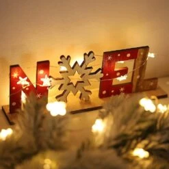 Christmas Wood Ornaments Xmas Letters Noel Xmas Snow Wood Sing Tabletop Decoration For Home Party 3 Pcs$christmas Tree Wood Ornaments Letter Xmas Deco -Schmidt Butik 229321547 max