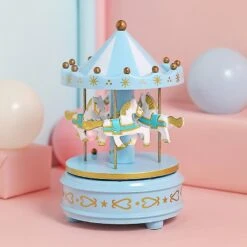 Music Box Carousel Gift Christmas Wedding Birthday Gift Decoration(1pcs-pink) @bugu -Schmidt Butik 244553168 max