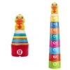 Baby Stacking Cup Toys Intelligence Educational Gifts Color Figures Folding Tower Birthday Christmas Gift Fun Bath Water Toy