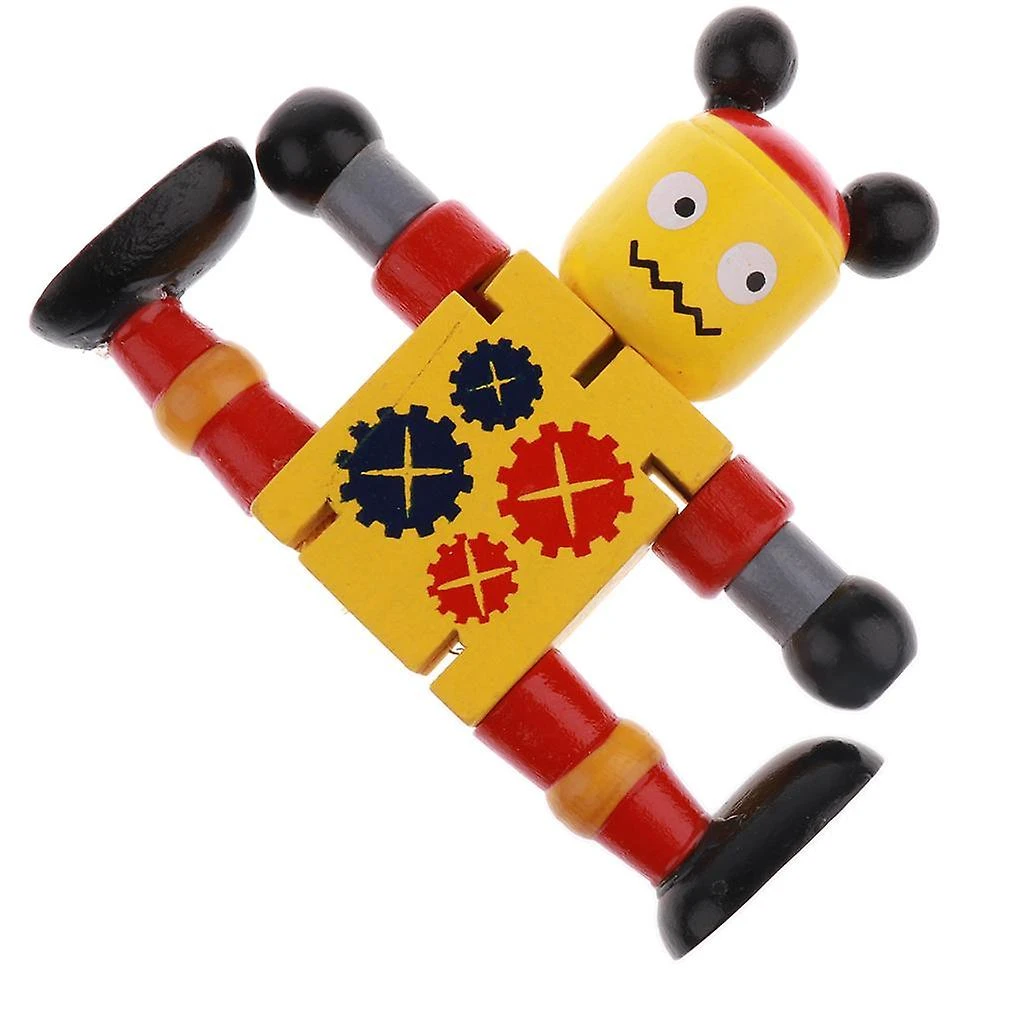Wooden Walnut Puppets Robots Action Figure Toys Flexible Joints Poseable For Baby Children Kids Christmas Gifts 2 Wooden Walnut Puppets Robots Action Figure Toys Flexible Joints Poseable For Baby Children Kids Christmas Gifts - Billede 2