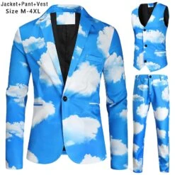 Men's Fashion Christmas Suit Jacket + Vest + Suit Pants Three-piece Suit XXXXL -Schmidt Butik 263996022 max