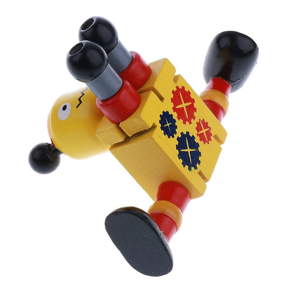 Wooden Walnut Puppets Robots Action Figure Toys Flexible Joints Poseable For Baby Children Kids Christmas Gifts 3 Wooden Walnut Puppets Robots Action Figure Toys Flexible Joints Poseable For Baby Children Kids Christmas Gifts - Billede 3