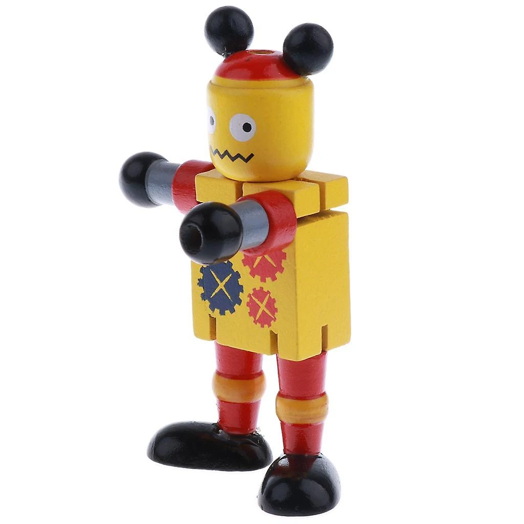 Wooden Walnut Puppets Robots Action Figure Toys Flexible Joints Poseable For Baby Children Kids Christmas Gifts 5 Wooden Walnut Puppets Robots Action Figure Toys Flexible Joints Poseable For Baby Children Kids Christmas Gifts - Billede 5