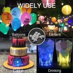 100pcs Multicolor Led Balloon Lights, Flash Round Mini Tiny Led Light For Balloon Easter Eggs Pumpkin, Birthday Party Wedding Halloween Christmas Deco -Schmidt Butik 280321091 max