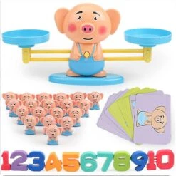 Children's Educational Toys, Learning Mathematics Games, Electronic Balances, Christmas Gifts, Birthday Gifts-(pig)