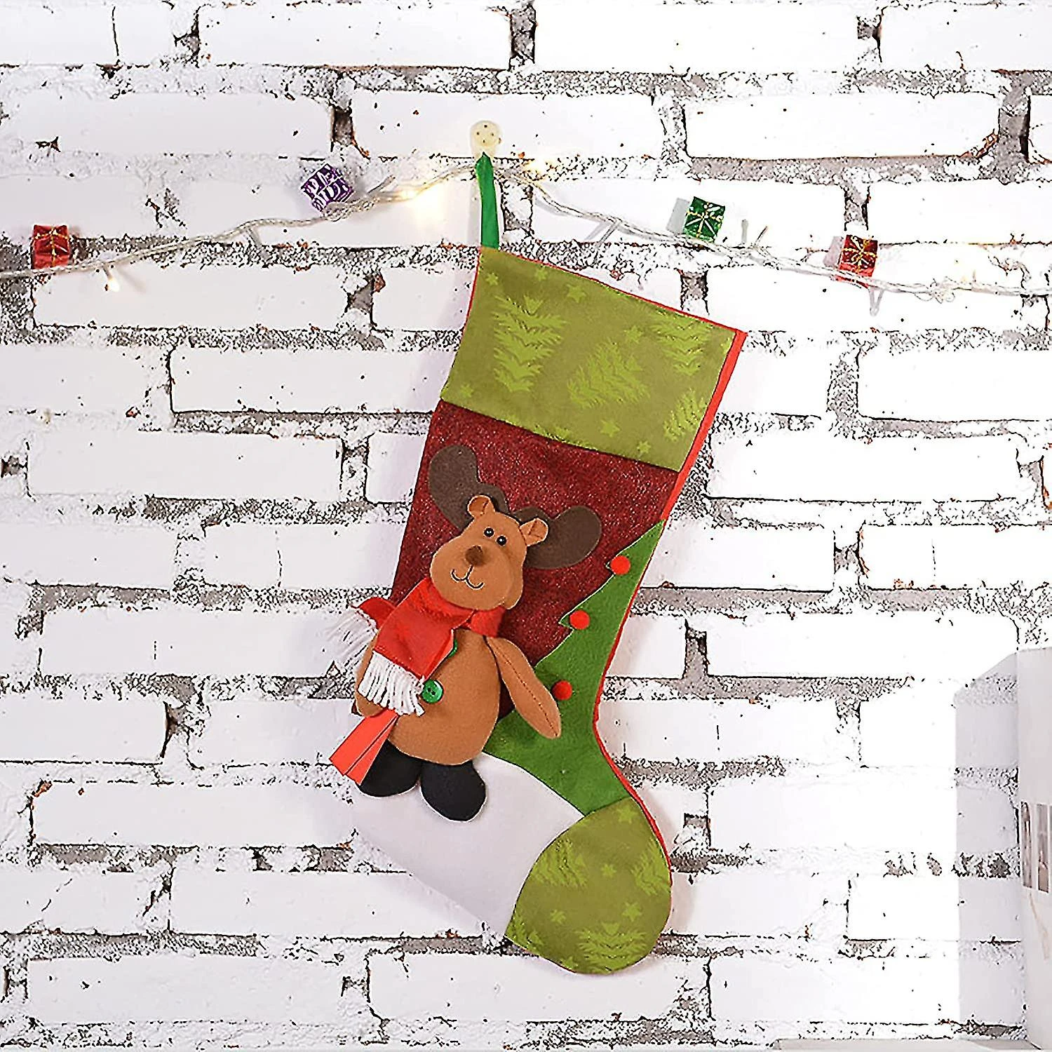 2023 - 50cm Wide Christmas Socks 3d Bear Pattern Candy Bag Kids Hanging Socks Home Decor Party Supplies A1 3 2023 - 50cm Wide Christmas Socks 3d Bear Pattern Candy Bag Kids Hanging Socks Home Decor Party Supplies A1 - Billede 3