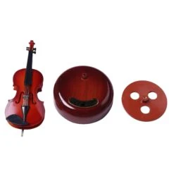 Violin Music Box, Rotating , Classical Music Box Instrument, Gift For Girls Birthday Christmas