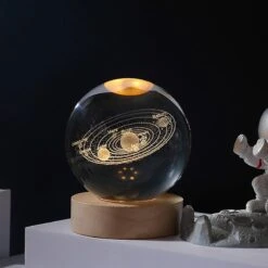 Usb 3d Led Crystal Ball Night Light - Christmas Gift Moon Planet Galaxy -Schmidt Butik 333035695 max