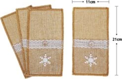 Nirvana Set Of 4 Christmas Cutlery Bags - For The Traditional Christmas Table And Suitable For Cooking (white Cutlery Bag). -Schmidt Butik 334149828 max