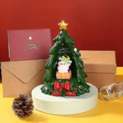 Christmas Tree Star Lights Creative Night Lights Christmas Gift Children Children Classmates Friends Santa Gift Decoration, 1 Piece, Green