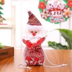 Christmas Candy Holder Bag Drawstring Cartoon Plush Toilet Roll Paper -Schmidt Butik 345199440 max