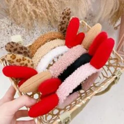 Cute Antler Plush Headband Christmas Hair Hoop Non-slip Headwear Accessories Coffee -Schmidt Butik 350138703 max