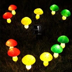Halloween Decoration Christmas Solar Lights Mushroom GARDEN DECOR Festoon Camping Fairy Lamp Lawn Path Camping Party Waterproof Set Of 12 Mushrooms