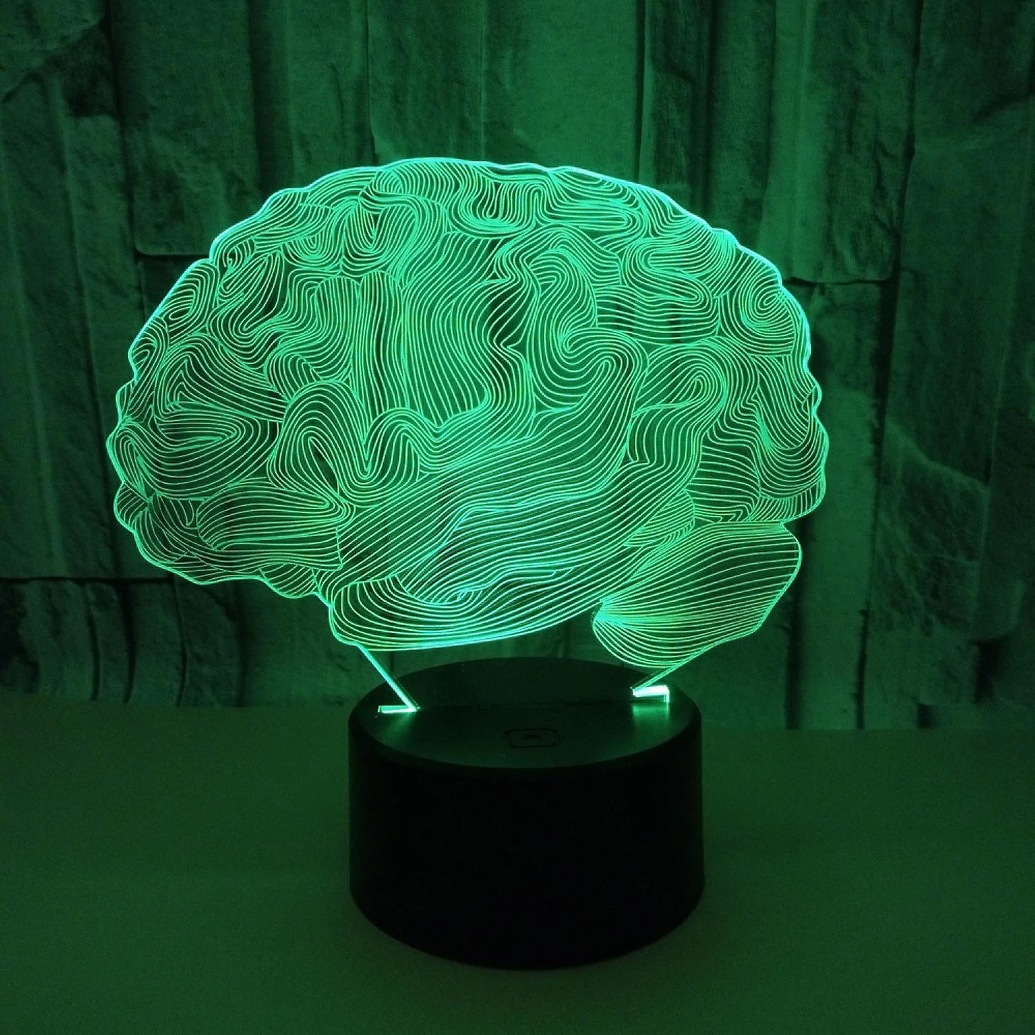 Qinwei Brain 3d Illusion Decoration Lamp Gawell 7 Color Changing Touch Switch Table Desk Night Light Birthday Christmas Gift With Acrylic FlatFor Br 3 Qinwei Brain 3d Illusion Decoration Lamp Gawell 7 Color Changing Touch Switch Table Desk Night Light Birthday Christmas Gift With Acrylic FlatFor Br - Billede 3