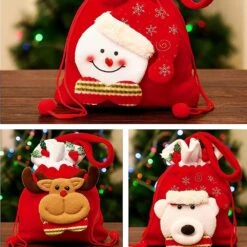 Christmas Bag Xmas Fabric Gift Bags Apple Bags For Favors And Decorations