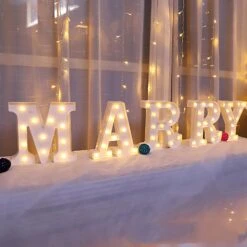 Justup Led LightNumber Letter Sign For Night Light Wedding Birthday Party Christmas Home Decoration Number Lampnumber 3