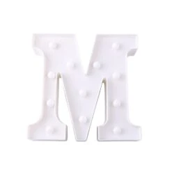 Qinwei Led Light Number Letter Sign For Night Light Wedding Birthday Party Christmas Home Decoration Number Lampletter A