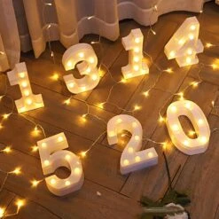 Justup Led LightNumber Letter Sign For Night Light Wedding Birthday Party Christmas Home Decoration Number Lampnumber 3 -Schmidt Butik 413042805 max