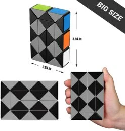 Sensory Fidget Snake Cube Twist Puzzle-Snake Puzzle 24 Blocks Large Snake Speed Cubes -Goody Bag Fillers Classroom Rewards Bulk Christmas Stocking Stu -Schmidt Butik 447427944 max