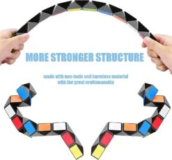 Sensory Fidget Snake Cube Twist Puzzle-Snake Puzzle 24 Blocks Large Snake Speed Cubes -Goody Bag Fillers Classroom Rewards Bulk Christmas Stocking Stu -Schmidt Butik 447428229 max