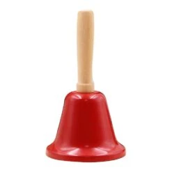 Loud Hand Call Bell With Wooden Handle, Christmas Jingle Bells Red -Schmidt Butik 449432292 max