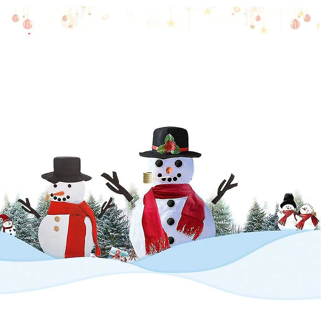 Snowman Building Toy Hat Scarf Pipe Eyes Mouth Button Christmas Outdoor Toys 6 1 Snowman Building Toy Hat Scarf Pipe Eyes Mouth Button Christmas Outdoor Toys 6