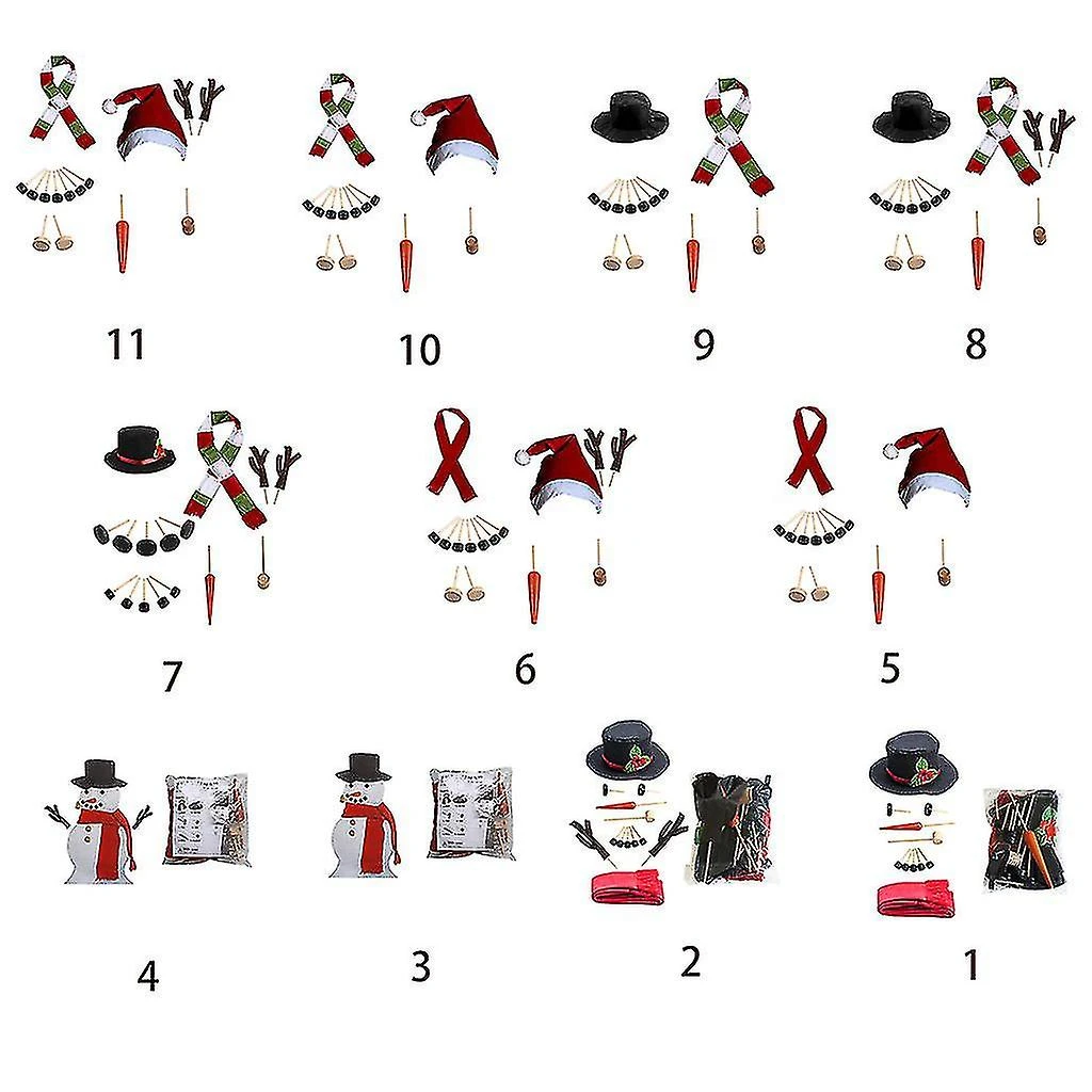 Snowman Building Toy Hat Scarf Pipe Eyes Mouth Button Christmas Outdoor Toys 6 5 Snowman Building Toy Hat Scarf Pipe Eyes Mouth Button Christmas Outdoor Toys 6 - Billede 5