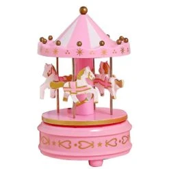 Music Box Carousel Gift Christmas Wedding Birthday Gift Decoration(1pcs-pink) @bugu -Schmidt Butik 458198728 max