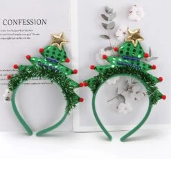 2 Pieces Of Green Christmas Tree Head Band Light Luminous Hair Band Christmas Headwear Performance Props Pxcl -Schmidt Butik 469902212 max