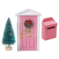 1/12 Scale Dollhouse Door Mailbox Christmas Wreath Tree Miniature Doll House Furniture Accessories Diy Mini Fairy Garden Decoration -Schmidt Butik 470185702 max
