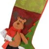 2023 - 50cm Wide Christmas Socks 3d Bear Pattern Candy Bag Kids Hanging Socks Home Decor Party Supplies A1