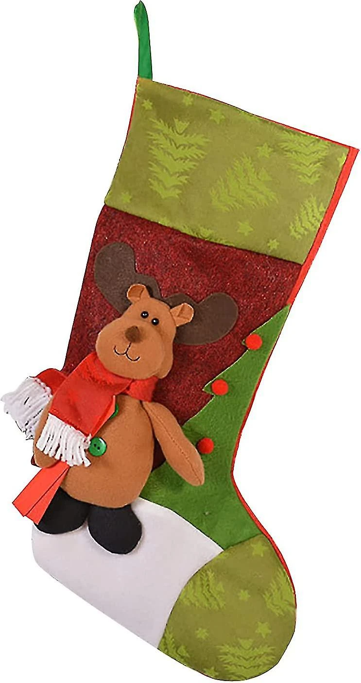 2023 - 50cm Wide Christmas Socks 3d Bear Pattern Candy Bag Kids Hanging Socks Home Decor Party Supplies A1 1 2023 - 50cm Wide Christmas Socks 3d Bear Pattern Candy Bag Kids Hanging Socks Home Decor Party Supplies A1