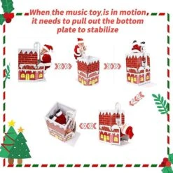 Santa Claus Climbing Chimney Doll,xmas Electric Doll,with Music For Christmas Decor Kids Gifts -Schmidt Butik 485594227 max