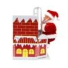Santa Claus Climbing Chimney Doll,xmas Electric Doll,with Music For Christmas Decor Kids Gifts