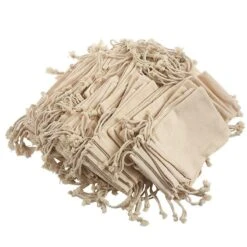 100pcs 100% Cotton Drawstring Bags Packaging Bag Wedding Christmas Use Sachet Storage Charms Jewelry Party Gifts Bag 10x15 Cm