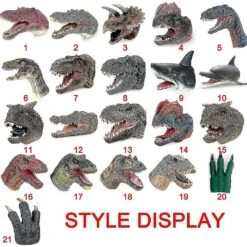 Tyrannosaurus Rex Dinosaur Shark Head Gloves Paw Glove Toy Halloween/christmas Gift For Boy Kid