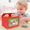 Santa Claus Steal Coin Money Box Children Learning Saving Banks Educational Christmas Gift For Kid @bugu