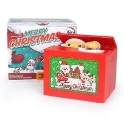 Santa Claus Steal Coin Money Box Children Learning Saving Banks Educational Christmas Gift For Kid @bugu -Schmidt Butik 495125197 max
