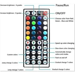 5m Rgb Light Strip 3528 300led Flexible Light With 44 Key Remote+controller For Christmas Living Ro