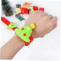 4pcs Christmas Slap Bracelets Kids Snap Bandbander For Christmas Circle Pop Christmas Trim -Schmidt Butik 509077113 max