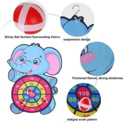 3 To 12 Years Christmas Gifts Sticky Ball Throw Dartboard Kids Toy