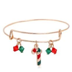 Christmas Bracelet Alloy Christmas Tree Drop Oil Pendant Christmas Bracelet