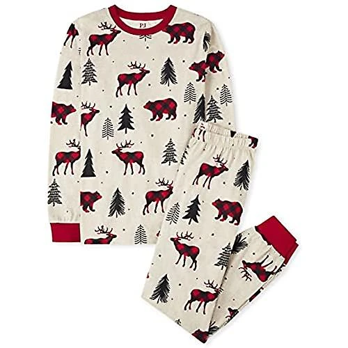 The Children's Place Family Matching Christmas Holiday Pajamas Sets, Snug Fit 100% Cotton, Adult, Big Kid, Toddler, Baby Womens 4 The Children's Place Family Matching Christmas Holiday Pajamas Sets, Snug Fit 100% Cotton, Adult, Big Kid, Toddler, Baby Womens - Billede 4