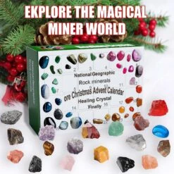 Mineral Fossil Stone Kit Christmas 24 Days Countdown Calendar Christmas Blind Box Early Education Toy Gift #1 @bugu -Schmidt Butik 524829455 max