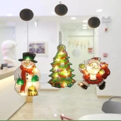 Christmas 10 Led Silhouette Lights Window Home Party Hanging Decors,ski Santa Pxcl -Schmidt Butik 526207243 max