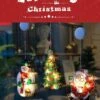 Christmas 10 Led Silhouette Lights Window Home Party Hanging Decors,ski Santa Pxcl