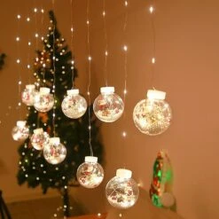 Christmas Led Wishing Ball Light Christmas Tree Curtain Light (father Christmas) Pxcl
