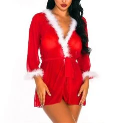 Hmwy-christmas Nightgown Women Sexy Lingerie Xmas Santa Babydoll Sleepwear Underwear -Schmidt Butik 532265331 max
